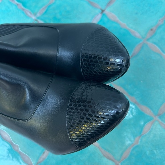 Christian Louboutin Me in the 90's 100 Black Leather Calf High Heels Boots - Picture 15 of 16